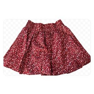 Clef De Sol Japanese Brand Floral Circle Elastic Waist Lined Mini Skirt Size M